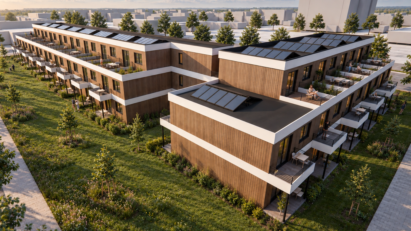 Daiwa House Modular Europe | Start bouw van 40 woningen aan de Griendtsveenweg in Hoogeveen Start bouw van 40 woningen aan de Griendtsveenweg in Hoogeveen