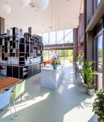 Building connected communities Modular housing inside of 135-apartment affordable modular housing project