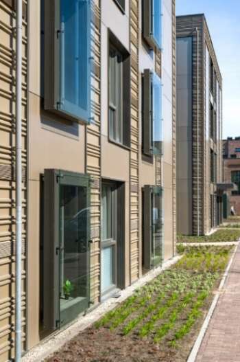 Building connected communities Modular housing windows of 135-apartment affordable modular housing project