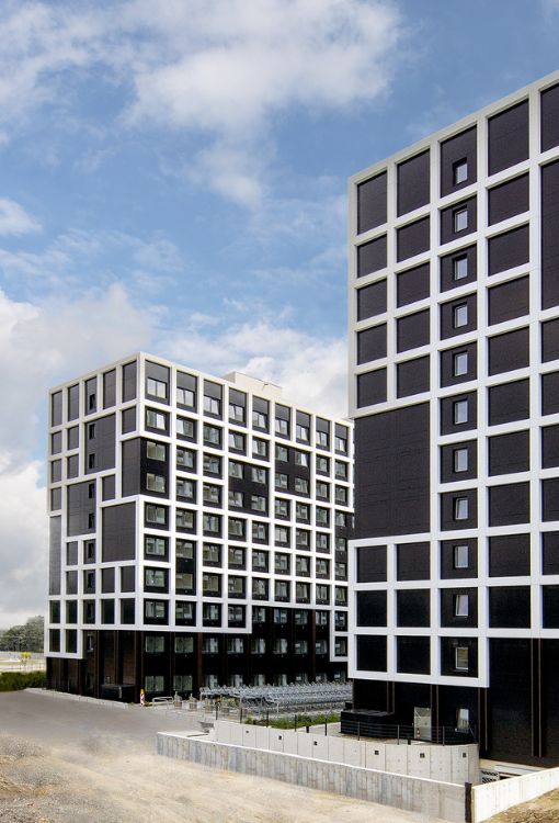 Ansicht des Community Campus in Bochum mit moderner Architektur und urbaner Quartiersgestaltung.