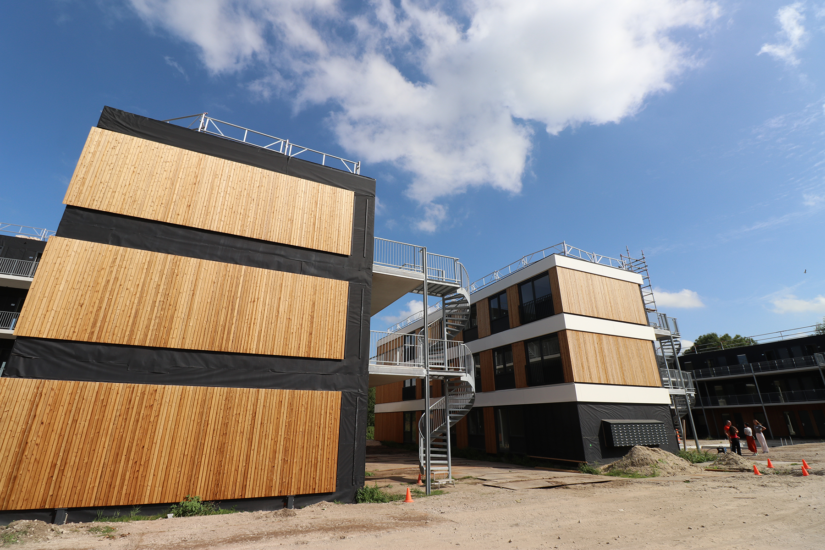 Flexwoningen in aanbouw